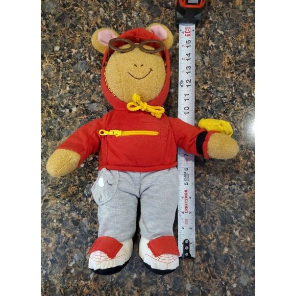 Playskool Dress Me Arthur Plush 14” Stuffed Animal Toy PBS 1996 Red Hoodie RARE - Picture 10 of 10